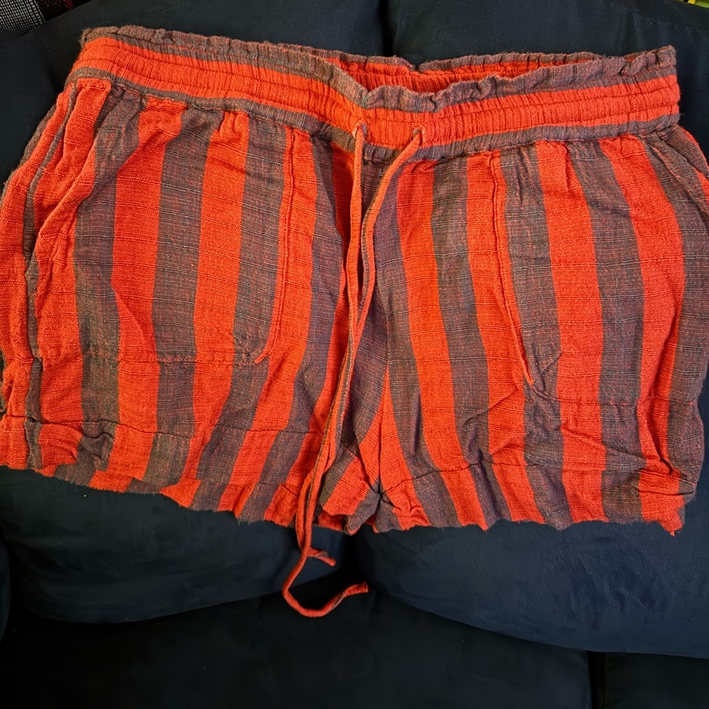 Urban Outfitters Red and Blue Striped Shorts